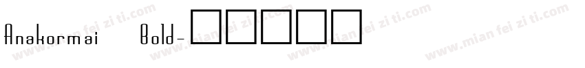 Anakormai Bold字体转换